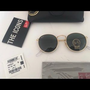 Authentic Ray ban round metal sunglasses